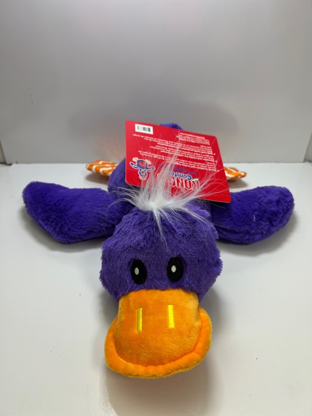Dog toy Kong Purple Plush Duck Dog Toy with Orange Beak